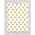 thumbnail image 1 of Banana Tapestry, Abstract Artistic Pattern of Vintage Peeled Dotted Fruit Print, Wall Hanging for Bedroom Living Room Dorm Decor, 40"W X 60"L, Pastel Yellow Pale Orange White, by Ambesonne, 1 of 2