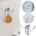 thumbnail image 2 of Stainless Steel Wall Mounted Rotating Triple Arm Foldable Towel Robe and Coat Hanger Hook with Flexible Swivel Design for Space Saving Installation, 2 of 8