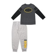 DC Comics Batman Boys 4-7 Long Sleeve T-Shirt & Jogger Sweatpants, 2-Piece Outfit Set