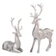 thumbnail image 2 of Elk elegante estatua flores decorativo ornamento coleccionable figurilla escultura pequeña sala encimera encimera oficina oficina navidad decoración Plata Macarena Estatuilla de animales, 2 of 8