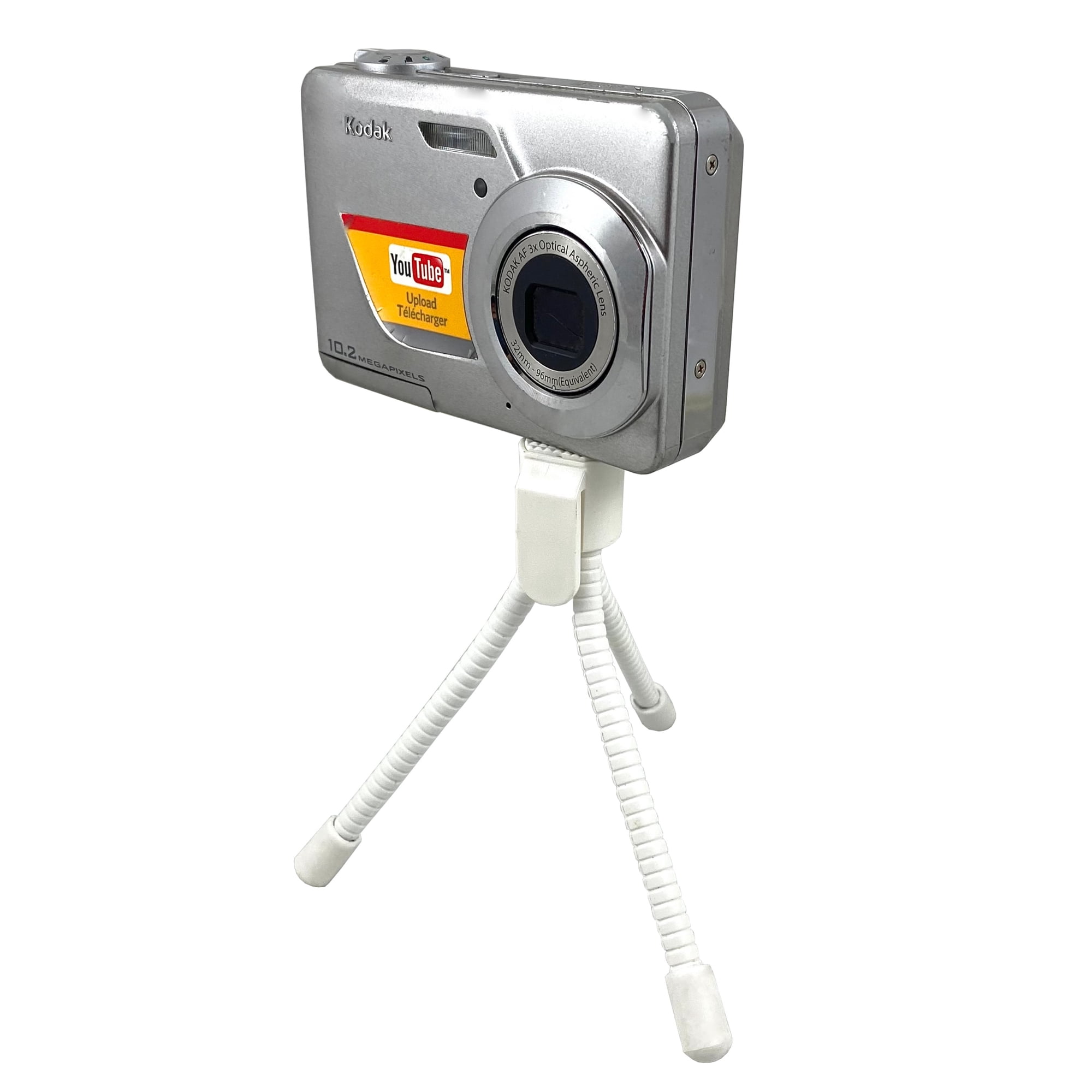 Maximalpower Lightweight Flexible Table Top Mini Tripod Stand for Digital Camera Kodak Flip Video Canon Sony Camcorder (White)