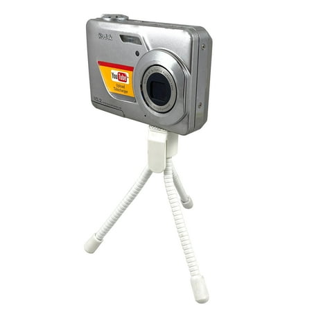 Maximalpower Lightweight Flexible Table Top Mini Tripod Stand for Digital Camera Kodak Flip Video Canon Sony Camcorder (White)
