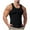 Black, variant on ZCFZJW Men's Casual Ribbed Knit Tank Top Henley Shirt Summer Beach Hippie Shirt Half Button Sleeveless Muscle T Shirts Quick Dry Fitness Shirt Gray L