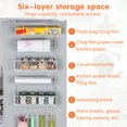 thumbnail image 4 of Multi-functional Refrigerator Storage Rack Fridge Side Shelf Multi-Layer Sidewall Holder Kitchen Supplies Organizer Household Hanging Hook Folding Fridge Storage W/Suction Cups, 4 of 8