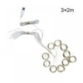 thumbnail image 1 of POINTERTECK 200 LED Éclairage Forme Chaude Blanc Rideau Fées Lumières Chaîne Intérieur / Extérieur Fond Noel Fête de Noce 3*2M, 1 of 8
