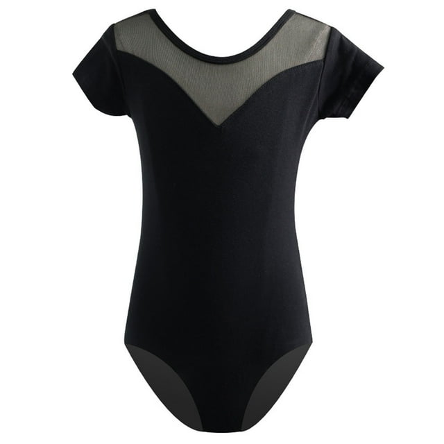 Children's Summer Solid Color High Elasticity Breathable Suspender Backless Gymnastics Uniform Short Jumpsuit For Kids