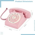 thumbnail image 5 of Corded Landline Telephone, Cute Clear Sound Vintage Phone, Old Fashioned Telephone Desk Decoration for Home, Office, Hotel, 5 of 8