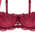 thumbnail image 4 of Women's French Sexy Gathering Large Size Bra Set Ultra-thin Big Breasts Shows Small Collection, 4 of 5