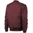 thumbnail image 2 of Men's Lightweight Slim Fit Ring Zipper Quilted Flight Bomber Jacket JASON (Burgundy, M), 2 of 3