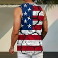 thumbnail image 5 of cllios 4th of July Shirts for Mens American Flag Tank Top Distressed Red White and Blue Graphic Tees Gym Workout Sleeveless Beach Shirt, 5 of 7
