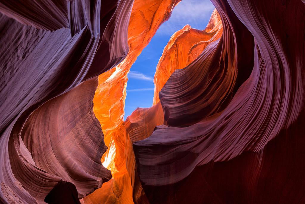 Sandstone Formations Lower Antelope Canyon Photo Art Print Poster 36x24 