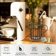 thumbnail image 6 of Coffee Pod Holder K Cup Organizer, K Cup Holders for Counter Coffee Pods Storage Organizer Coffee Decor For Coffee Bar, Black Wire Kup Storage with Wooden Base (Natural+Black), 6 of 8