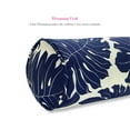 thumbnail image 6 of FBTS Prime Throw Bolster Pillows Set of 2 Navy Leaves Round 20x6 Inch Patio Neck Roll Pillows, 6 of 7