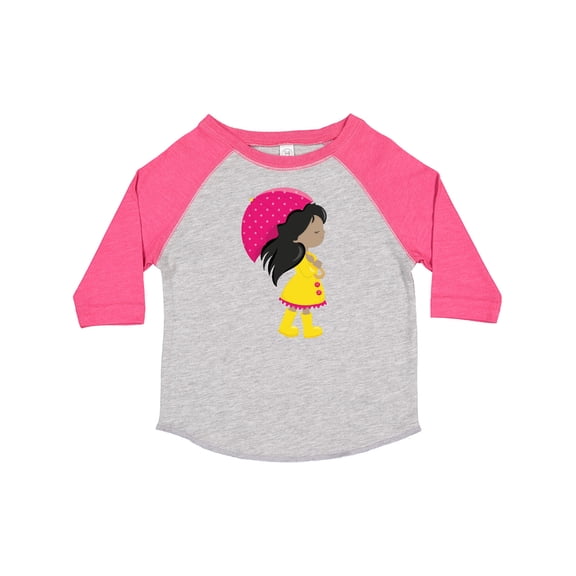 Inktastic African American Girl, Girl in Raincoat, Umbrella Girls Toddler T-Shirt