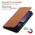 thumbnail image 3 of Allytechgroup Samsung Galaxy A26 5G Case, Shockproof Wallet Phone Case for Samsung Galaxy A26 5G, RFID Blocking PU Leather Flip Folio Cover with Card Slots & Magnetic Closure for Women Men,Brown, 3 of 7