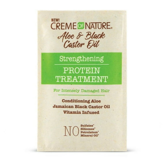 Creme of Nature Aloe & Black Castor Oil Hair Protein Treatment, 1.5 oz