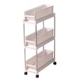 thumbnail image 4 of Slim Storage Organizer Cart, Slide Out Slim Rolling Storage Cart Saving Space Plastic Wheels  for Narrow Place, 4 of 8
