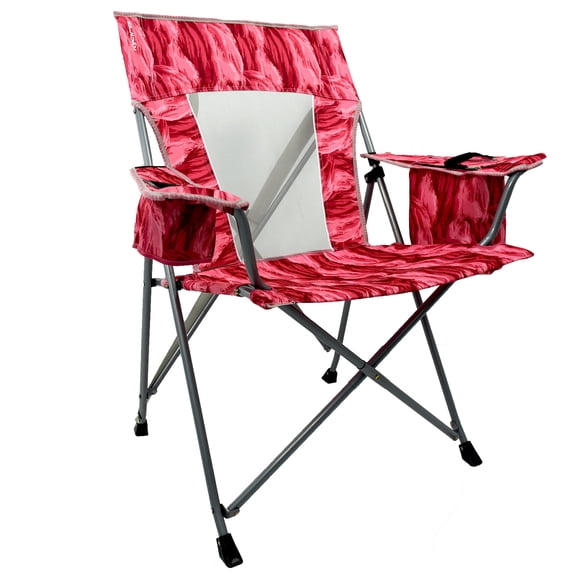 Kijaro Coast Beach Foldable Beach Chair with Cooler, Inaugua Pink Destination Print