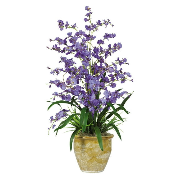 Nearly Natural Triple Dancing Lady Silk Flower Arrangement, Purple
