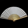 thumbnail image 2 of Lolmot Hand Held Fan for Cooling Pattern Folding Dance Wedding Party Lace Silk Folding Hand Held Solid Color Fan, 2 of 8