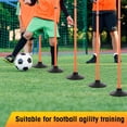 thumbnail image 6 of 8 Pcs Soccer Agility Poles Detachable Sports Training Speed Slalom Poles with Rubber Base Coaching Sticks for Soccer Drills and Training, 6 of 7