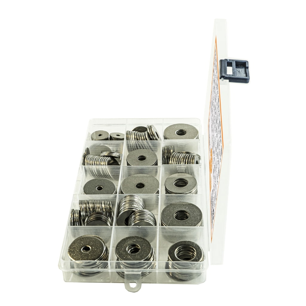 ZPAQI Stainless Steel Flat Washer Collection 230Pieces Assorted size Washers