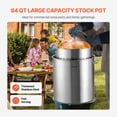 thumbnail image 2 of VEVOR Stainless Steel Stockpot, 84 Quart Large Cooking Pots, Cookware Sauce Pot with Basket, Lid, and Handle, Heavy Duty Commercial Grade Stock Pot, Sanding Treatment, for Large Groups Events Silver, 2 of 8