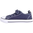 thumbnail image 5 of Unisex Kids Childrens Slip On Touch and Close Canvas Casual Pumps Shoes Trainers - Navy - US Child 1, 5 of 7
