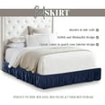 thumbnail image 5 of Elegant Comfort Pom-Pom Bed Skirt, 1-Piece, 16-Inch Drop, 1500 Series, Easy Wrap Around Elastic, Wrinkle Resistant, Twin/Full, Luxe Navy Blue, 5 of 5