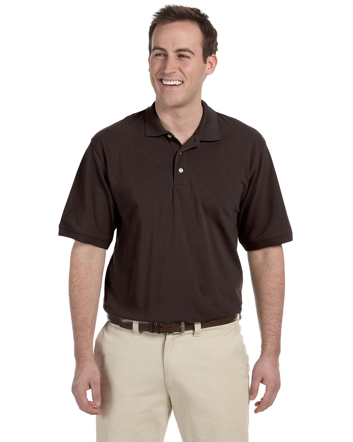 Harriton Mens 5-Ounce Blend-Tek Polo Shirt Grey Heather 5XL Harriton Mens 5-Ounce Blend-Tek Polo Shirt Grey Heather 5XL