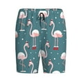 thumbnail image 4 of Gaeub Flamingo Printed Men's Short Pajama Pants, Lightweight Lounge & Sleep Bottoms Keep You Cool - Medium, 4 of 9