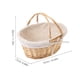 thumbnail image 3 of Cesta de almacenamiento tejida de mimbre, cesta de mano para niñas de las flores para bodas con forro, 3 of 7