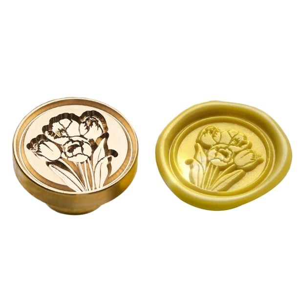 Serie de plantas, cabeza de cobre, cera de sellado en relieve 3D, cabeza de cobre para álbum de recortes de regalo JShteea Libre de BPA