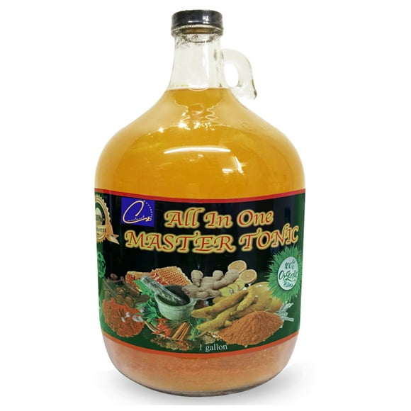 128oz Kosher Halal drink with cinnamon, cloves, apple cider vinegar w/ the mother, Lemon, ginger, turmeric, cayenne pepper, honey, water