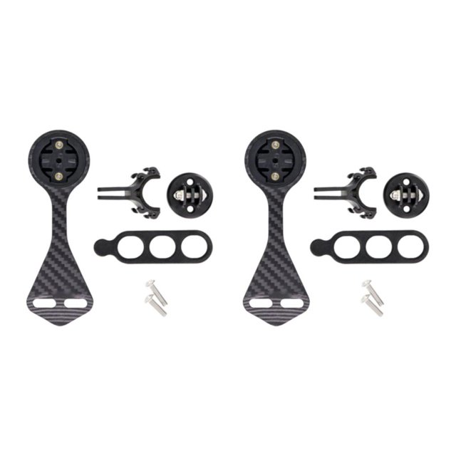 Baohd Versatile Out Front Mount for Bike Computer Reliable and Sturdy Stem Holder Carbon Fiber Length 120mm 2Set