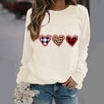 thumbnail image 1 of Qiopertar Mode Femmes Imprimé Col Rond Pull Tops Manches Longues Blouse Confortable Chandail en Molleton Offres de la Semaine Liquidation Moins de 5$ jusqu'à 90 % de Réduction, 1 of 3