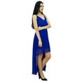 thumbnail image 6 of Bimba Women Asymmetrical Hem Spaghetti Straps Sundress Long Party Dresses, 6 of 8