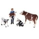 thumbnail image 1 of de vacas y granjeros de juguete de granja en miniatura para decoración de tartas,, 1 of 8