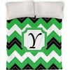 IDG Chevron Monogram Duvet Cover, Black