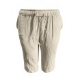 thumbnail image 3 of NAFUU Mens Linen Shorts Summer Casual Shorts Drawstring Elastic Waist Lightweight Breathable Summer Beach Shorts For Men Beach Trousers, 3 of 4