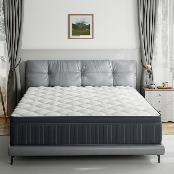 Babo Care 10 Inch Twin XL Mattress, Euro Top Hybrid Mattress, Medium Feel, Pocket Coils, Motion Isolation