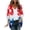 (Type 23)Red, variant on Independence Day Tops Womens Sunscreen Fashionable Casual Printed 3/4 Sleeve Chiffon Cardigans