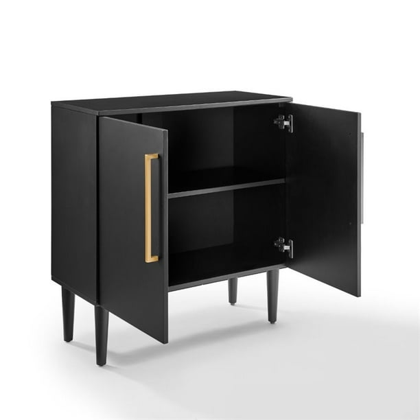Crosley Everett Accent Cabinet in Matte Black