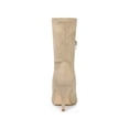 thumbnail image 2 of BLISSFUL STEP Women's Pointy Toe Stiletto Heels Ankle Boots Beige 8, 2 of 7