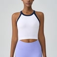 thumbnail image 2 of AherBiu Womens Sports Tank Tops with Built in Bra Sleeveless Spaghetti Strap Ribbed Cropped Yoga Tops, 2 of 6