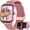 Pink Steel Belt Watch + 2 Silicone Straps, variant on 1.83" Steel Band Business Women Smartwatch, Wireless Call & Full Fitness Tracking, 3 Extra Straps for Android