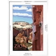 thumbnail image 5 of Art.com Zion National Park - Cliff Climber Art Print by Lantern Press, White Frame Wall Art, 21" x 29", 5 of 5