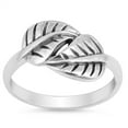 thumbnail image 1 of Criss Cross Tree Leaf Infinity Design Ring .925 Sterling Silver Band Jewelry Female Male Size 8, 1 of 4