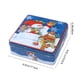 thumbnail image 4 of Latas de galletas navideñas para regalar y guardar galletas, cuadradas, para repostería, galletas, bocadillos y chocolate, caja de metal vacía para dulces, muñeco de nieve con sombrero rojo y azul., 4 of 6