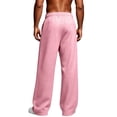 thumbnail image 6 of Resicozy Baggy Sweatpants Men Wide Leg Loose Fit Lounge Gym Solid Casual Joggers Oversized Sweatpant with Pockets Pink 3XL, 6 of 6